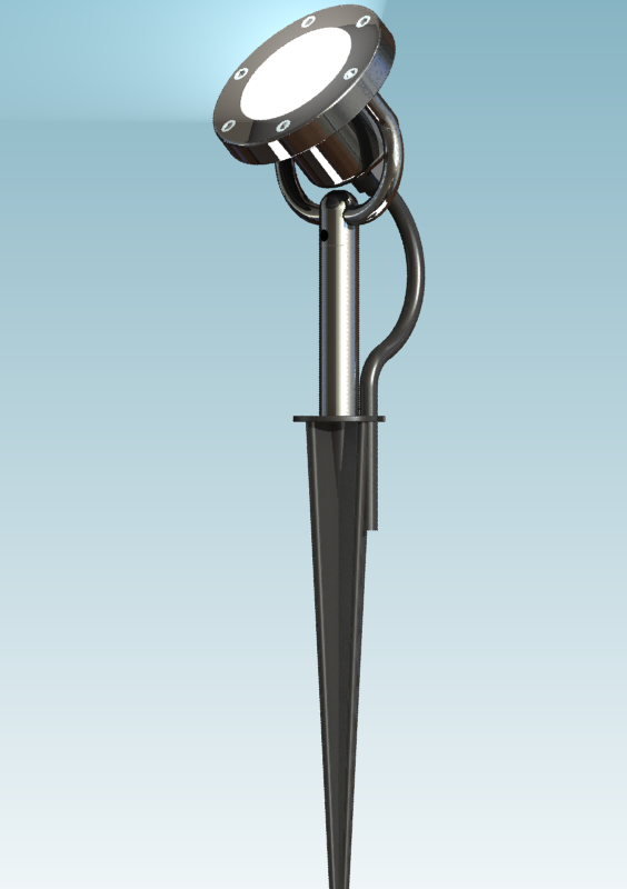 il picchetto nel faro da giardino